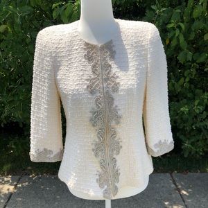 Escalated Tweed Embellished Blazer